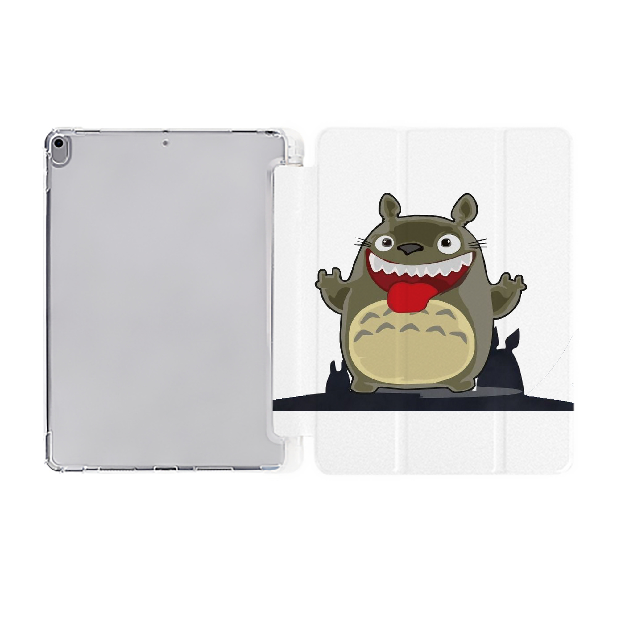 （画像用） となりのトトロ 草壁メイ 草壁サツキ My Neighbor Totoro Satsuki Kusakabe Mei Kusakabe IPad ケース ペン収納付き 三つ折りスタンド PUレザー×シリコン 対応機種9.5/10.5/10.9インチ